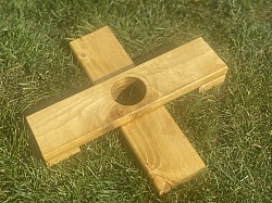 Holzkreuz 30 cm Loch 4 oder 5 cm